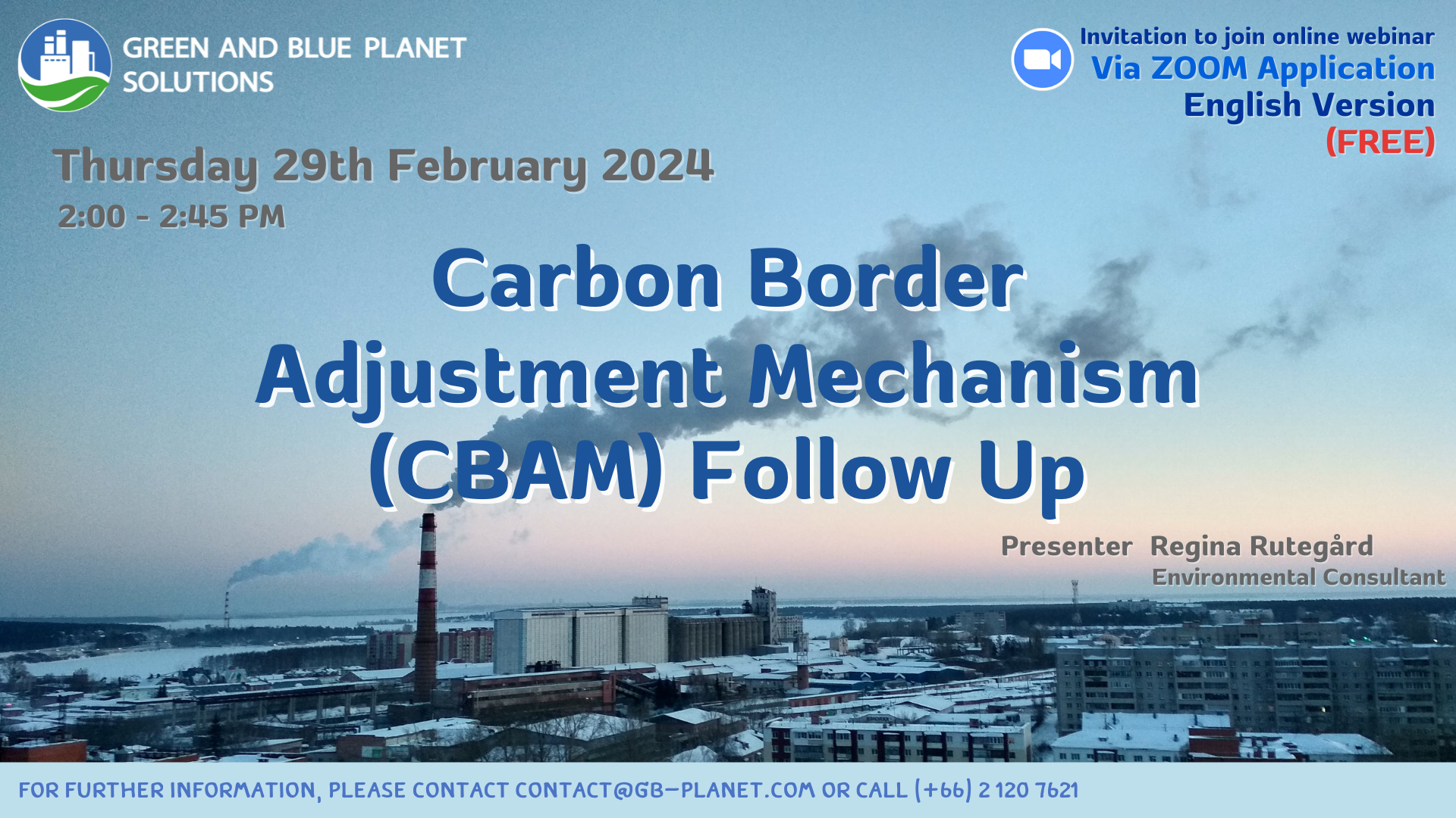 Online Webinar “Carbon Border Adjustment Mechanism (CBAM) Follow Up”